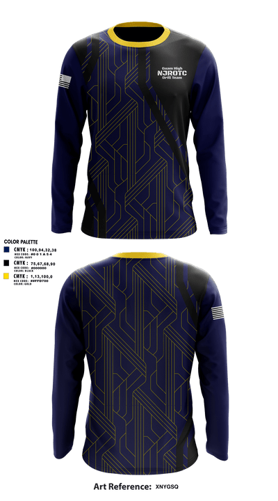 Guam High NJROTC Drill Team 32720862 Long Sleeve Performance Shirt 108