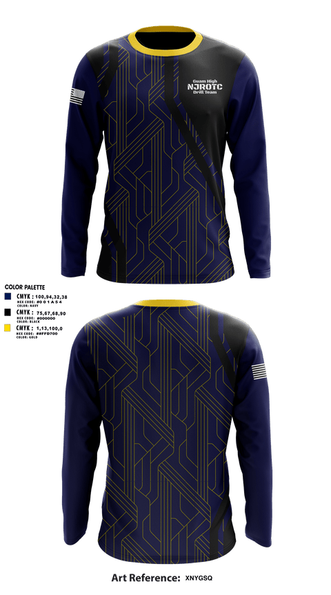 Long Sleeve Performance Shirt, Guam High NJROTC Drill Team, , Teamtime, Team time, sublimation, custom sports apparel, team uniforms, spirit wear, spiritwear, sports uniforms, custom shirts, team store, custom team store, fundraiser sports, apparel fundraiser