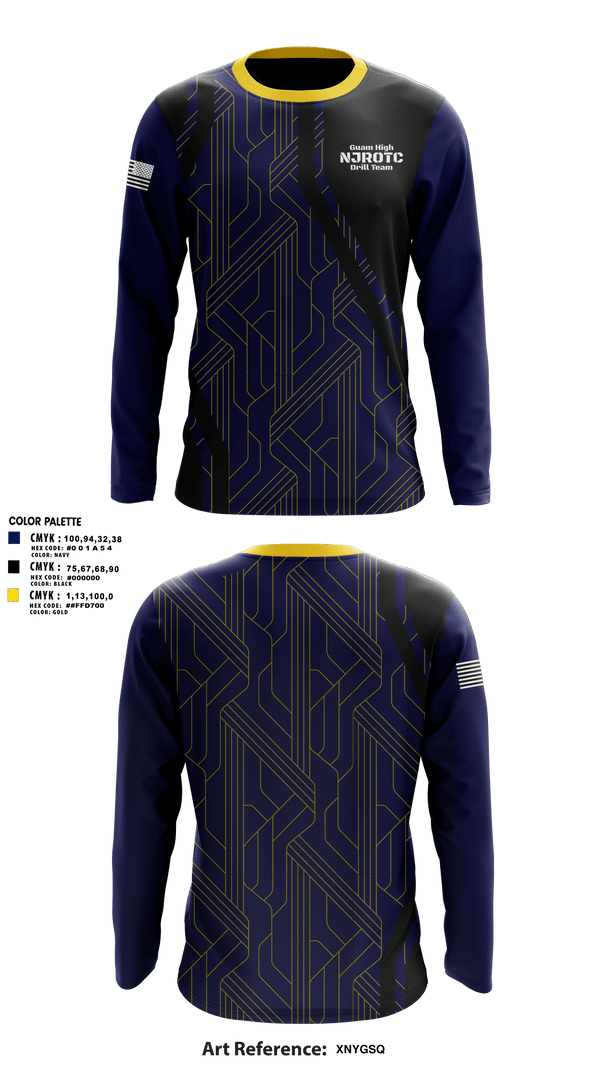 Long Sleeve Performance Shirt, Guam High NJROTC Drill Team, , Teamtime, Team time, sublimation, custom sports apparel, team uniforms, spirit wear, spiritwear, sports uniforms, custom shirts, team store, custom team store, fundraiser sports, apparel fundraiser