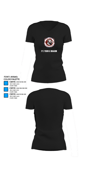 Women's Short Sleeve Vneck Shirt, FC Young Dragon, Men's Soccer, Teamtime, Team time, sublimation, custom sports apparel, team uniforms, spirit wear, spiritwear, sports uniforms, custom shirts, team store, custom team store, fundraiser sports, apparel fundraiser