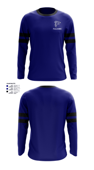 Long Sleeve Performance Shirt, Falcons, Men's Basketball, Teamtime, Team time, sublimation, custom sports apparel, team uniforms, spirit wear, spiritwear, sports uniforms, custom shirts, team store, custom team store, fundraiser sports, apparel fundraiser