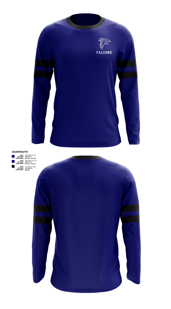 Long Sleeve Performance Shirt, Falcons, Men's Basketball, Teamtime, Team time, sublimation, custom sports apparel, team uniforms, spirit wear, spiritwear, sports uniforms, custom shirts, team store, custom team store, fundraiser sports, apparel fundraiser