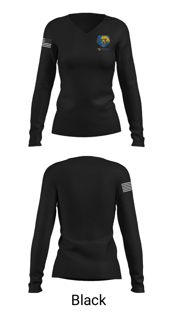Women's Long Sleeve Vneck Shirt, West Virginia University Institute Of Technology Baseball, Baseball, Teamtime, Team time, sublimation, custom sports apparel, team uniforms, spirit wear, spiritwear, sports uniforms, custom shirts, team store, custom team store, fundraiser sports, apparel fundraiser
