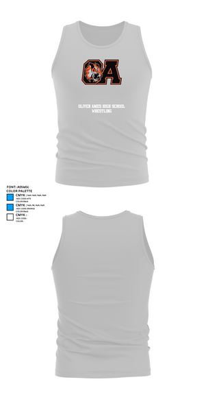 Tank Top, Oliver Ames High School Wrestling, Wrestling, Teamtime, Team time, sublimation, custom sports apparel, team uniforms, spirit wear, spiritwear, sports uniforms, custom shirts, team store, custom team store, fundraiser sports, apparel fundraiser