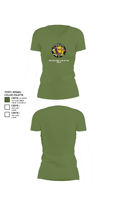 Dutchess County Drug Task Force 69240930 Women's Short Sleeve V-neck Shirt - 42