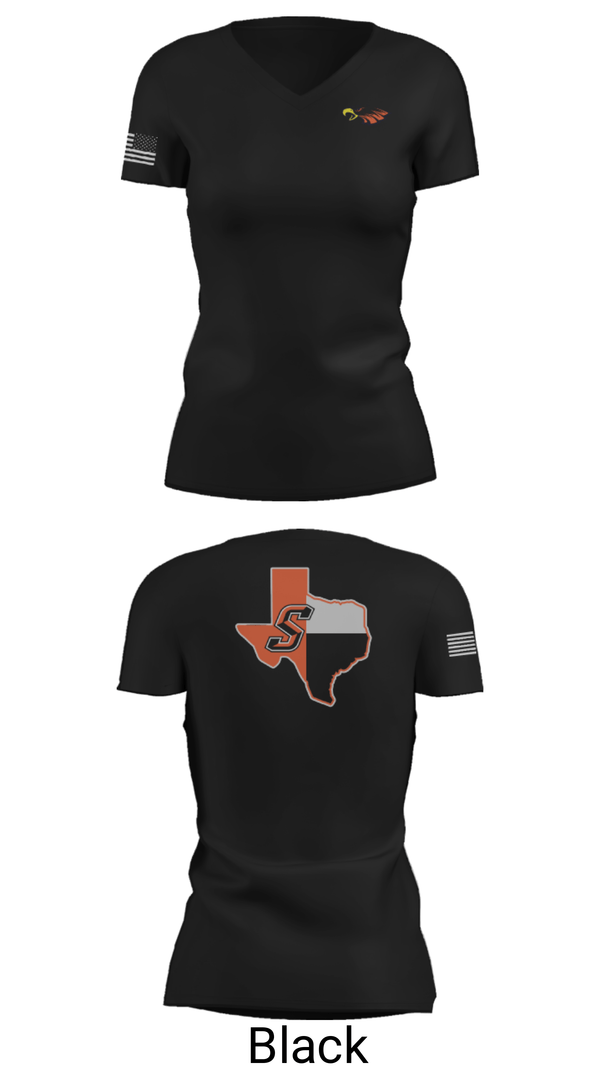 Womens Short Sleeve Vneck Shirt, Sanderson High School Football, Football, Teamtime, Team time, sublimation, custom sports apparel, team uniforms, spirit wear, spiritwear, sports uniforms, custom shirts, team store, custom team store, fundraiser sports, apparel fundraiser