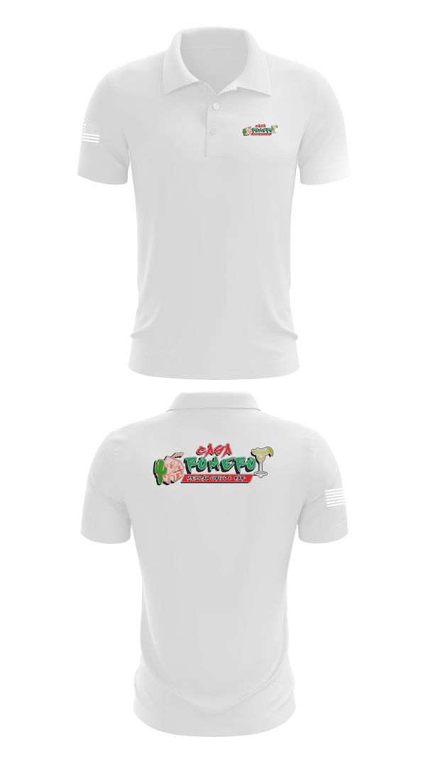 Short Sleeve Performance Polo, Casa Romero mexican grill, , Teamtime, Team time, sublimation, custom sports apparel, team uniforms, spirit wear, spiritwear, sports uniforms, custom shirts, team store, custom team store, fundraiser sports, apparel fundraiser
