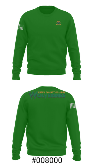 Crew Neck Sweatshirt, Essex County College Track and Field, Track & Field, Teamtime, Team time, sublimation, custom sports apparel, team uniforms, spirit wear, spiritwear, sports uniforms, custom shirts, team store, custom team store, fundraiser sports, apparel fundraiser