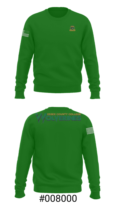 Essex County College Track and Field 69472319 Crew Neck Sweatshirt - 16