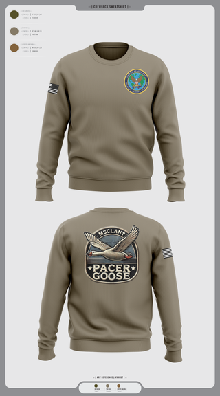 Crew Neck Sweatshirt, MILITARY SEALIFT COMMAND ATLANTIC, , Teamtime, Team time, sublimation, custom sports apparel, team uniforms, spirit wear, spiritwear, sports uniforms, custom shirts, team store, custom team store, fundraiser sports, apparel fundraiser