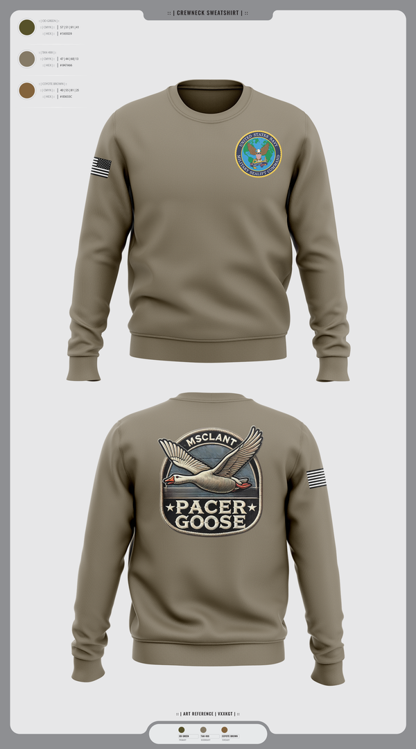 Crew Neck Sweatshirt, MILITARY SEALIFT COMMAND ATLANTIC, , Teamtime, Team time, sublimation, custom sports apparel, team uniforms, spirit wear, spiritwear, sports uniforms, custom shirts, team store, custom team store, fundraiser sports, apparel fundraiser