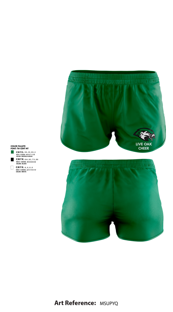 Womens Shorts, Live Oak Classical School Cheer, Cheer, Teamtime, Team time, sublimation, custom sports apparel, team uniforms, spirit wear, spiritwear, sports uniforms, custom shirts, team store, custom team store, fundraiser sports, apparel fundraiser