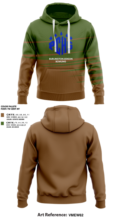 Burlington-Edison High School Bowling 27400664 Hoodie - 1