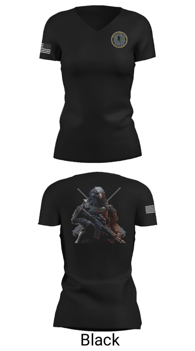 Center for Security Forces Detachment Chesapeake 88189039 Women's Short Sleeve V-neck Shirt - 27