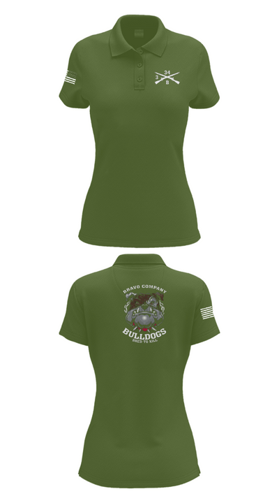 B/3-34 Bulldogs 76121406 Women's Short Sleeve Performance Polo  - 55