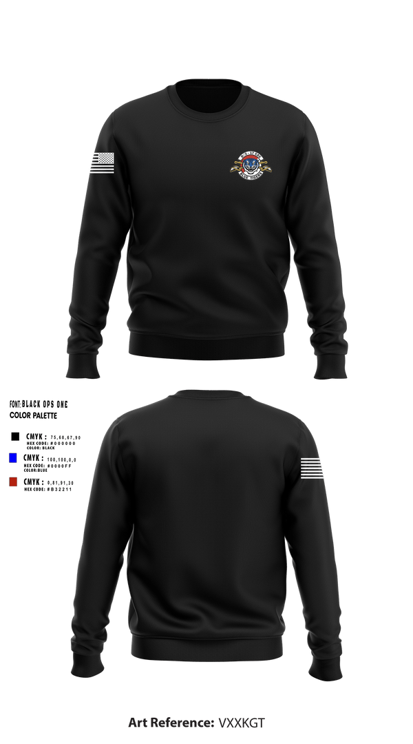 Crew Neck Sweatshirt, Delta Troop 3-17 CAV, , Teamtime, Team time, sublimation, custom sports apparel, team uniforms, spirit wear, spiritwear, sports uniforms, custom shirts, team store, custom team store, fundraiser sports, apparel fundraiser
