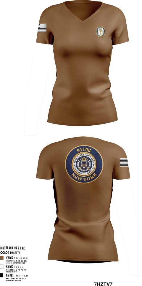 Womens Short Sleeve Vneck Shirt, MSST NY, Coast Guard, Teamtime, Team time, sublimation, custom sports apparel, team uniforms, spirit wear, spiritwear, sports uniforms, custom shirts, team store, custom team store, fundraiser sports, apparel fundraiser