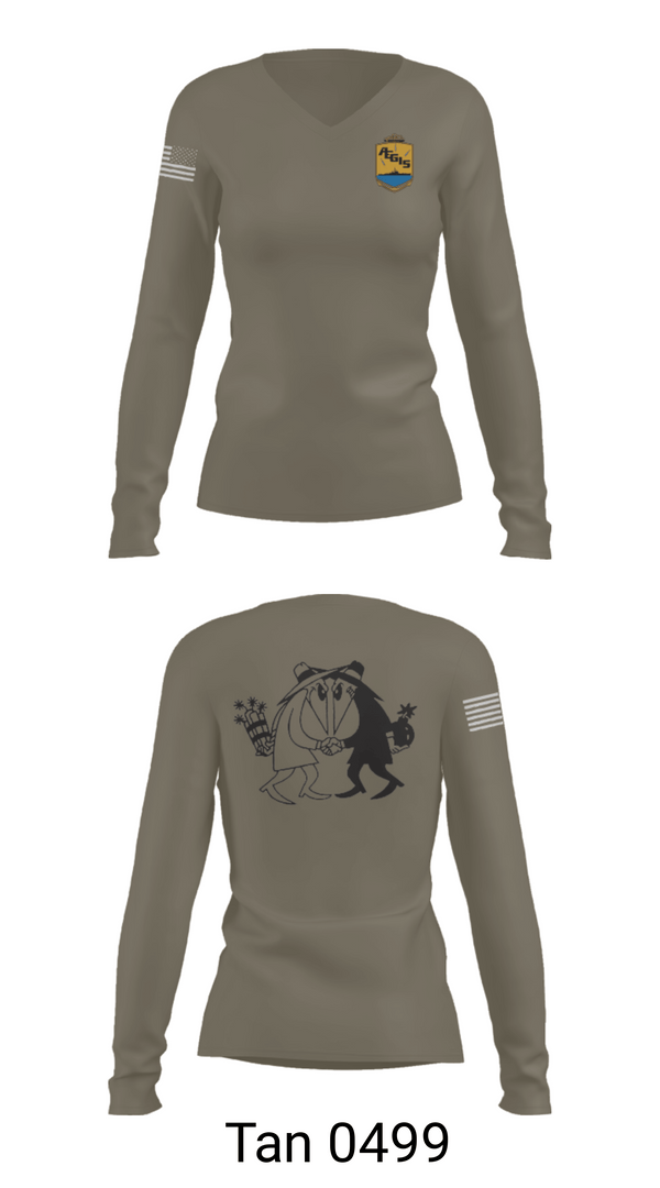 Women's Long Sleeve Vneck Shirt, CF, Navy, Teamtime, Team time, sublimation, custom sports apparel, team uniforms, spirit wear, spiritwear, sports uniforms, custom shirts, team store, custom team store, fundraiser sports, apparel fundraiser