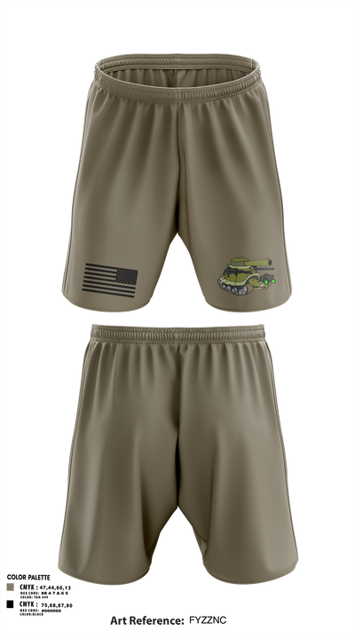 B Co 766 EN BeB 1st Platoon Armored Turtles Athletic Shorts With Pockets - 4