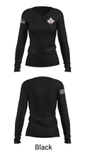 Big Jon Wall 7239574 Women's Long Sleeve V-neck Shirt - 35