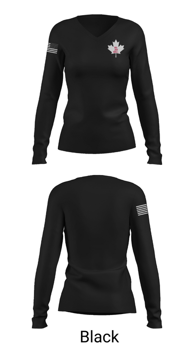 Big Jon Wall 7239574 Women's Long Sleeve V-neck Shirt - 35