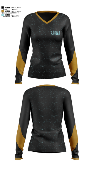 Womens Long Sleeve Vneck Shirt, CREW2, Cross Country, Teamtime, Team time, sublimation, custom sports apparel, team uniforms, spirit wear, spiritwear, sports uniforms, custom shirts, team store, custom team store, fundraiser sports, apparel fundraiser