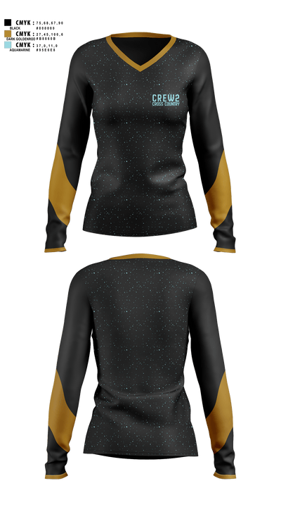 CREW2 62503140 Women's Long Sleeve V-neck Shirt - 1