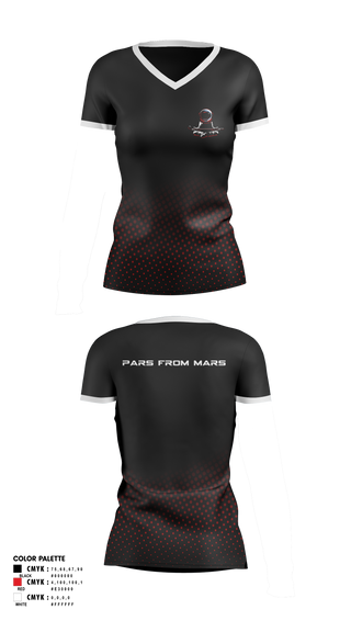 Womens Short Sleeve Vneck Shirt, PARS FROM MARS, Golf, Teamtime, Team time, sublimation, custom sports apparel, team uniforms, spirit wear, spiritwear, sports uniforms, custom shirts, team store, custom team store, fundraiser sports, apparel fundraiser