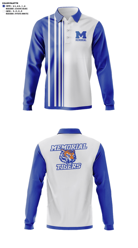 Long Sleeve Performance Polo, Reitz Memorial High School Golf, Golf, Teamtime, Team time, sublimation, custom sports apparel, team uniforms, spirit wear, spiritwear, sports uniforms, custom shirts, team store, custom team store, fundraiser sports, apparel fundraiser