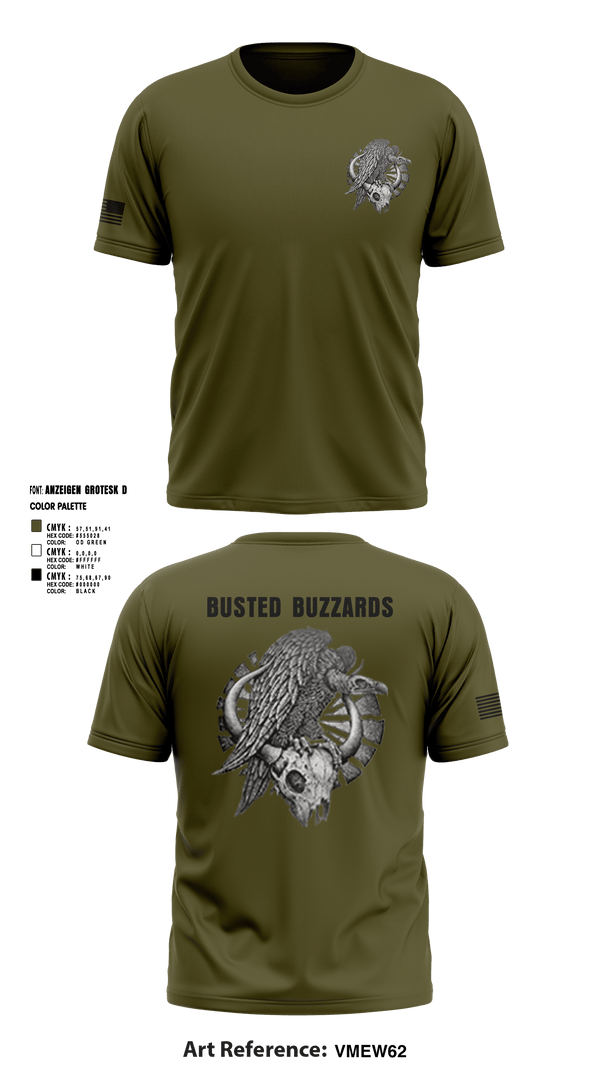 Short Sleeve Performance Shirt, CREW 3 BUSTED BUZZARDS, Army, Teamtime, Team time, sublimation, custom sports apparel, team uniforms, spirit wear, spiritwear, sports uniforms, custom shirts, team store, custom team store, fundraiser sports, apparel fundraiser