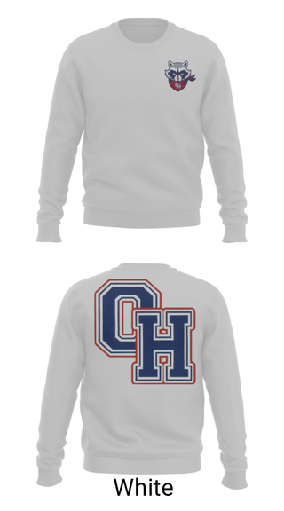 Crew Neck Sweatshirt, Oak Hill High School, Spirit Store, Teamtime, Team time, sublimation, custom sports apparel, team uniforms, spirit wear, spiritwear, sports uniforms, custom shirts, team store, custom team store, fundraiser sports, apparel fundraiser
