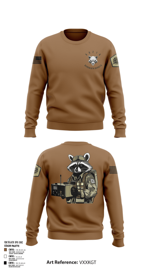 Crew Neck Sweatshirt, Node 66216 Bandwidth Bandits, Army, Teamtime, Team time, sublimation, custom sports apparel, team uniforms, spirit wear, spiritwear, sports uniforms, custom shirts, team store, custom team store, fundraiser sports, apparel fundraiser