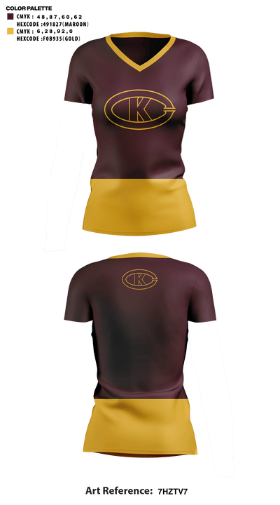 Christ the King High School Cheer 58370879 Women's Short Sleeve V-neck Shirt - 41