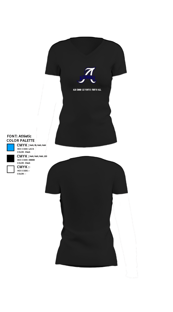 Women's Short Sleeve Vneck Shirt, Albemarle Youth Football, Football, Teamtime, Team time, sublimation, custom sports apparel, team uniforms, spirit wear, spiritwear, sports uniforms, custom shirts, team store, custom team store, fundraiser sports, apparel fundraiser