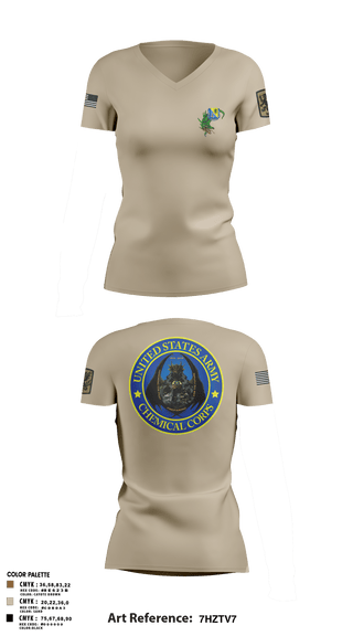 Womens Short Sleeve Vneck Shirt, 411TH411TH CBRN COMPANY, Army, Teamtime, Team time, sublimation, custom sports apparel, team uniforms, spirit wear, spiritwear, sports uniforms, custom shirts, team store, custom team store, fundraiser sports, apparel fundraiser