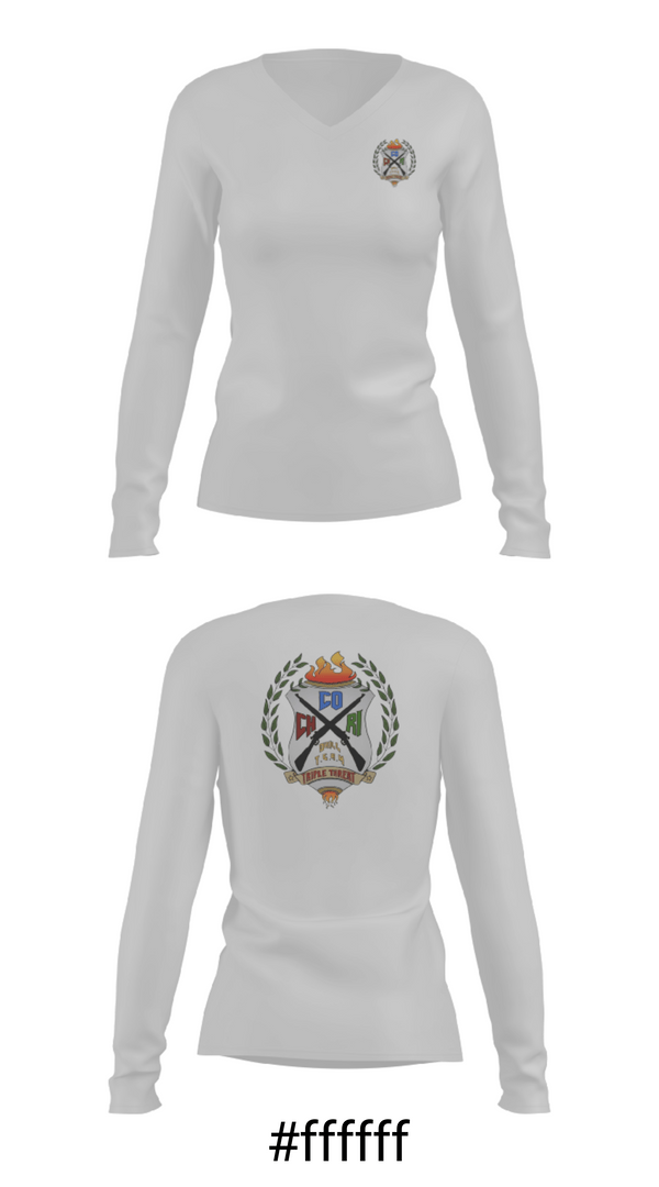 Women's Long Sleeve Vneck Shirt, Triple Threat, Spirit Store, Teamtime, Team time, sublimation, custom sports apparel, team uniforms, spirit wear, spiritwear, sports uniforms, custom shirts, team store, custom team store, fundraiser sports, apparel fundraiser