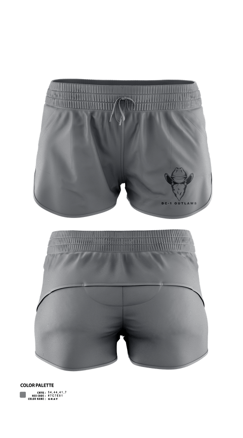 Womens Shorts, DC-1 Outlaws, , Teamtime, Team time, sublimation, custom sports apparel, team uniforms, spirit wear, spiritwear, sports uniforms, custom shirts, team store, custom team store, fundraiser sports, apparel fundraiser