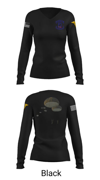 173rd Airborne Division 25109873 Women's Long Sleeve V-neck Shirt -1 37