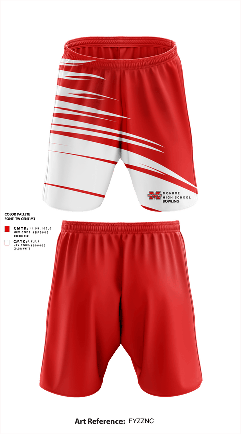 Athletic Shorts With Pockets, Monroe High School Bowling, Bowling, Teamtime, Team time, sublimation, custom sports apparel, team uniforms, spirit wear, spiritwear, sports uniforms, custom shirts, team store, custom team store, fundraiser sports, apparel fundraiser