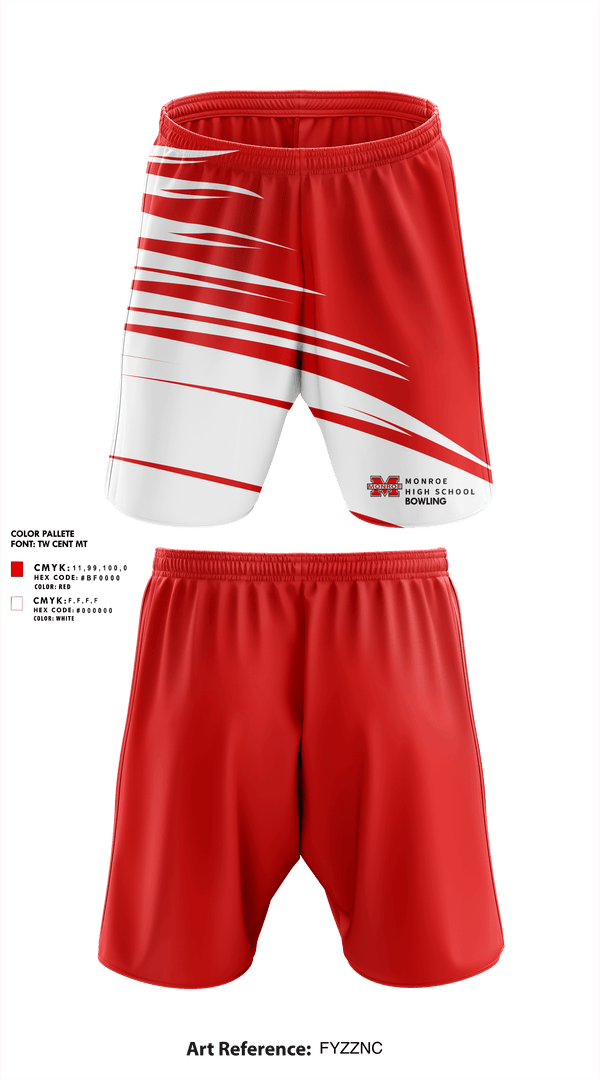 Athletic Shorts With Pockets, Monroe High School Bowling, Bowling, Teamtime, Team time, sublimation, custom sports apparel, team uniforms, spirit wear, spiritwear, sports uniforms, custom shirts, team store, custom team store, fundraiser sports, apparel fundraiser
