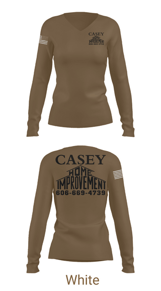 Womens Long Sleeve Vneck Shirt 1, Casey home improvement, , Teamtime, Team time, sublimation, custom sports apparel, team uniforms, spirit wear, spiritwear, sports uniforms, custom shirts, team store, custom team store, fundraiser sports, apparel fundraiser