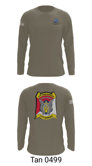 Long Sleeve Performance Shirt, B Troop 2-17 Cav REGT, , Teamtime, Team time, sublimation, custom sports apparel, team uniforms, spirit wear, spiritwear, sports uniforms, custom shirts, team store, custom team store, fundraiser sports, apparel fundraiser