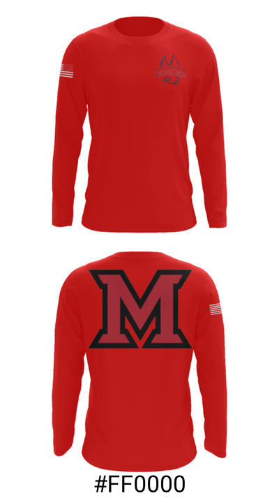 Miami University - Middletown Baseball 52720506 Long Sleeve Performance Shirt - 18