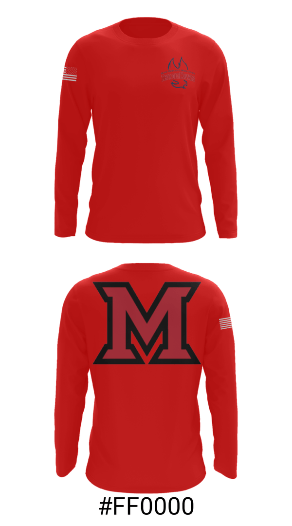 Long Sleeve Performance Shirt, Miami University - Middletown Baseball, Baseball, Teamtime, Team time, sublimation, custom sports apparel, team uniforms, spirit wear, spiritwear, sports uniforms, custom shirts, team store, custom team store, fundraiser sports, apparel fundraiser