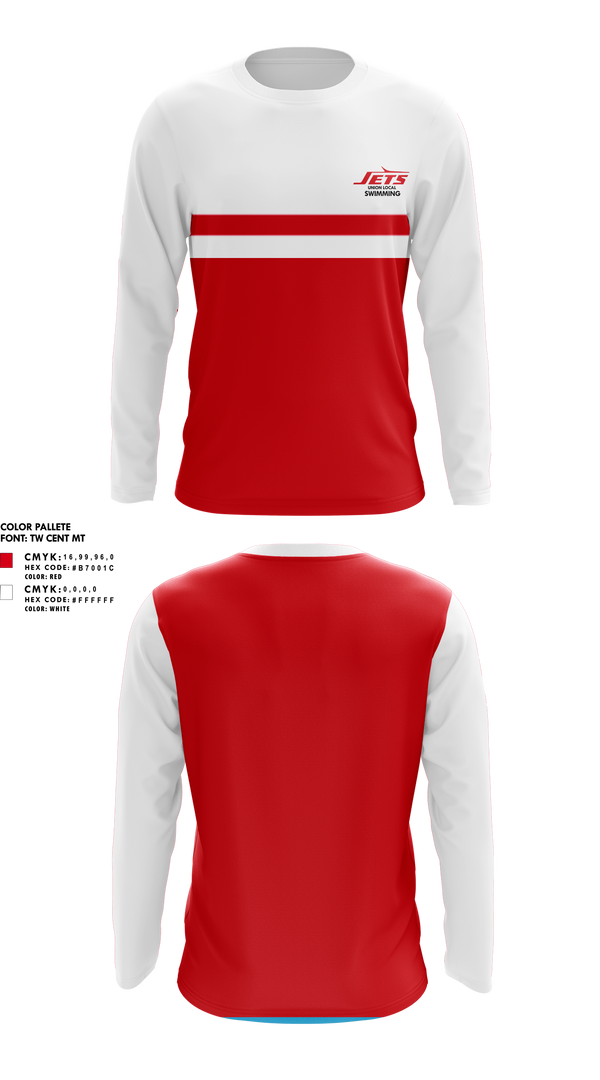 Long Sleeve Performance Shirt, Union Local High School Swimming, Swimming, Teamtime, Team time, sublimation, custom sports apparel, team uniforms, spirit wear, spiritwear, sports uniforms, custom shirts, team store, custom team store, fundraiser sports, apparel fundraiser