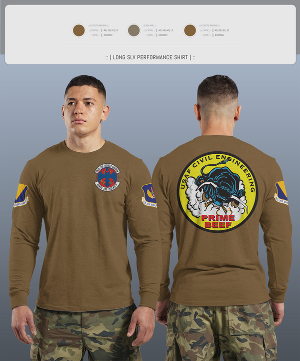Long Sleeve Performance Shirt, 786th CES, Air Force, Teamtime, Team time, sublimation, custom sports apparel, team uniforms, spirit wear, spiritwear, sports uniforms, custom shirts, team store, custom team store, fundraiser sports, apparel fundraiser