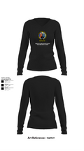 MARDET Fort Leonard Wood Basic Military Police School House (FLW) INIWIC 59611156 Women's Long Sleeve V-neck Shirt - 21