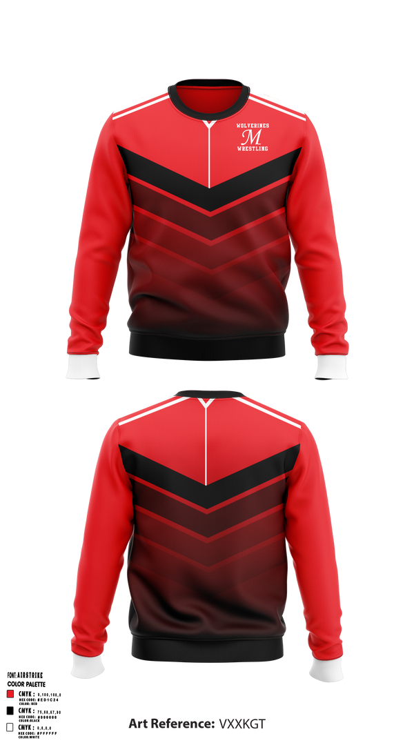 Crew Neck Sweatshirt, Maysville R-1 School District Wrestling, Wrestling, Teamtime, Team time, sublimation, custom sports apparel, team uniforms, spirit wear, spiritwear, sports uniforms, custom shirts, team store, custom team store, fundraiser sports, apparel fundraiser