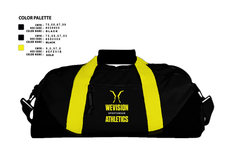 Duffle Bag, Wevision Athletics, Men's Basketball, Teamtime, Team time, sublimation, custom sports apparel, team uniforms, spirit wear, spiritwear, sports uniforms, custom shirts, team store, custom team store, fundraiser sports, apparel fundraiser