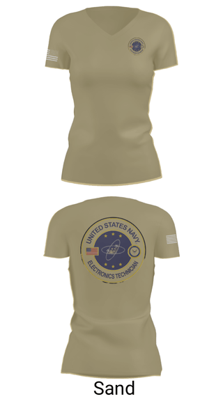 Womens Short Sleeve Vneck Shirt, USS AMERICA LHA6, Navy, Teamtime, Team time, sublimation, custom sports apparel, team uniforms, spirit wear, spiritwear, sports uniforms, custom shirts, team store, custom team store, fundraiser sports, apparel fundraiser
